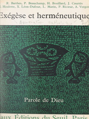 cover image of Exégèse et herméneutique